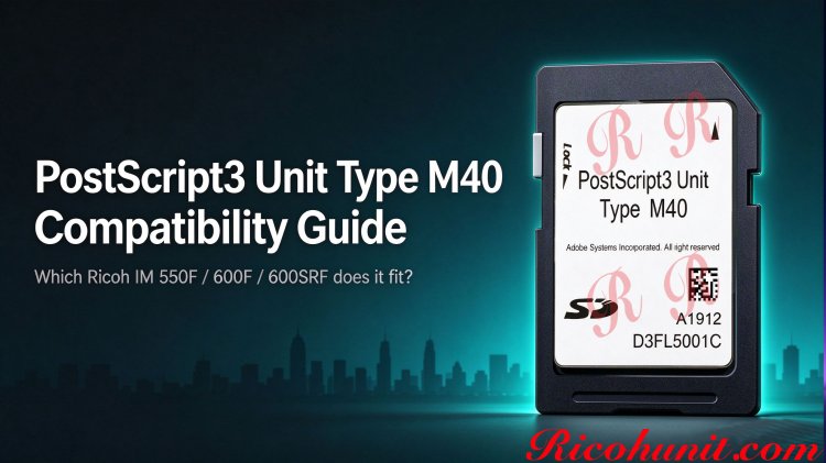 Ricoh PostScript3 Unit Type M40: Compatibility Guide