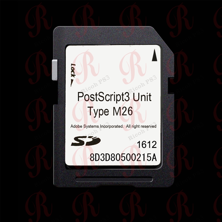 Ricoh PostScript3 Unit Type M26 SD card for Pro 5200s and Pro 5210s