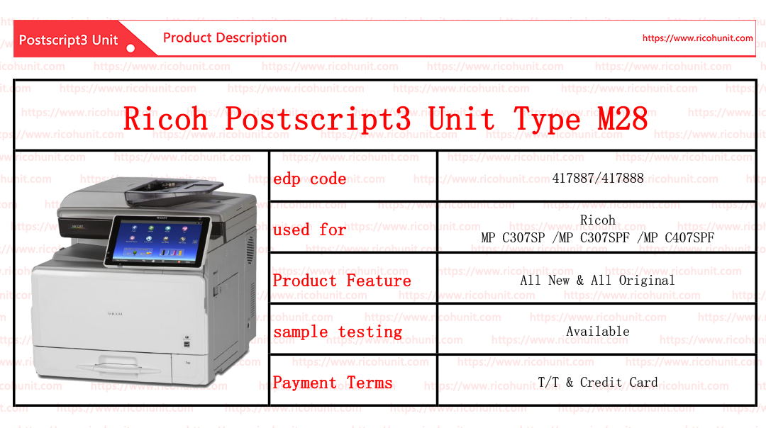 wholesale Ricoh postscript3 unit type M28 China manufacture